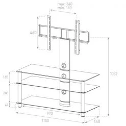 Balcar NEO1103-B-SLV - TV Möbel