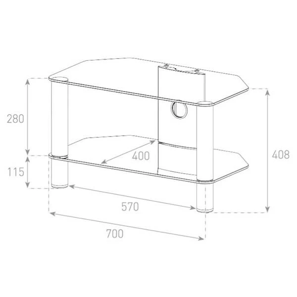 Balcar NEO270-B-SLV - TV Möbel 4 Balcar NEO270-B-SLV - TV Möbel – Bild 2