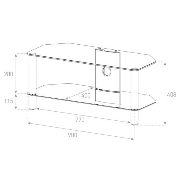 Balcar NEO290-B-SLV - TV Möbel 4 Balcar NEO290-B-SLV - TV Möbel – Bild 2