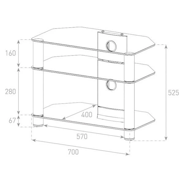 Balcar NEO370-B-BLK - TV Möbel 4 Balcar NEO370-B-BLK - TV Möbel – Bild 2