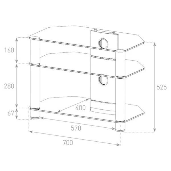 Balcar NEO370-B-SLV - TV Möbel 4 Balcar NEO370-B-SLV - TV Möbel – Bild 2