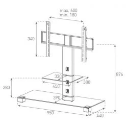 Balcar PL2500-C-HBLK - TV Möbel