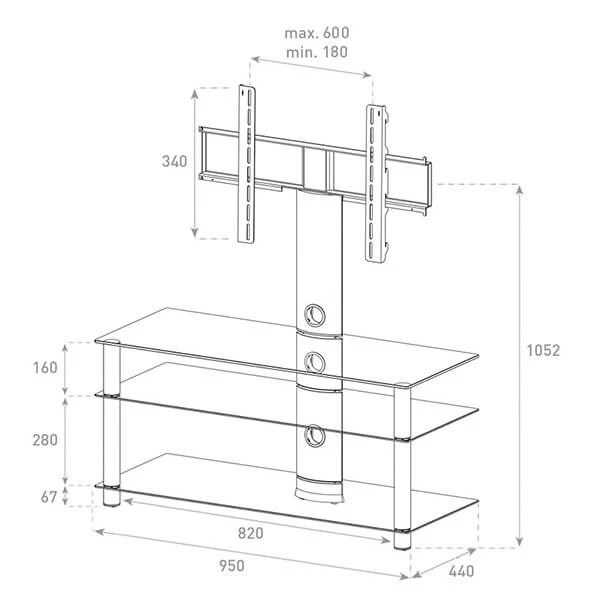 Balcar NEO953-C-SLV - TV Möbel 3 Balcar NEO953-C-SLV - TV Möbel